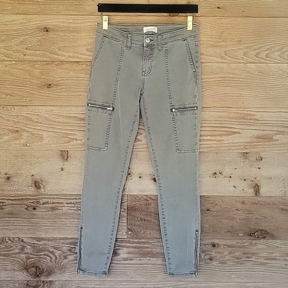 Lila Ryan Size 6 Gray Moto Jean Jeggings